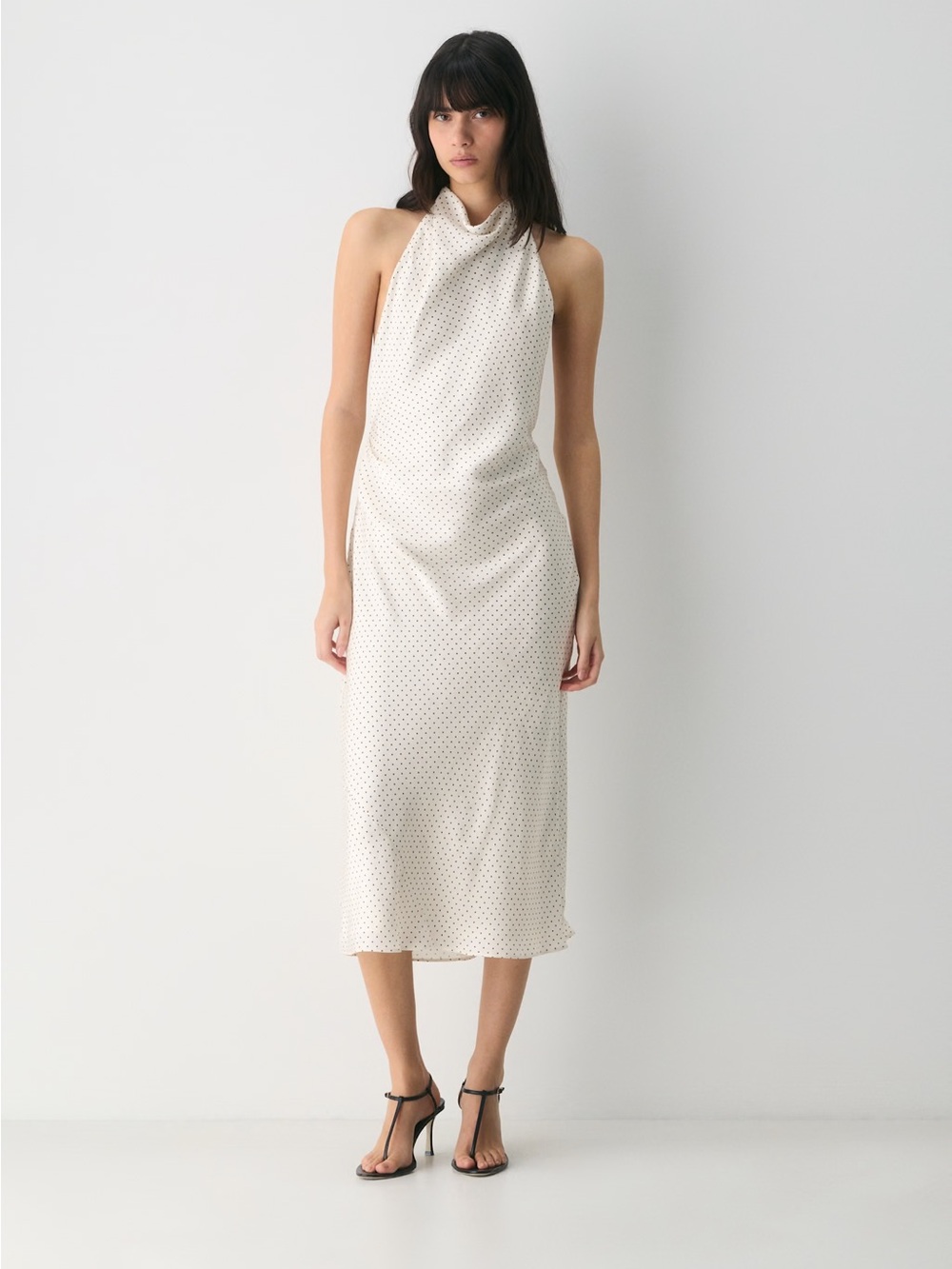 Aritzia Audience Satin Maxi Halter Dress Size 8 NWT